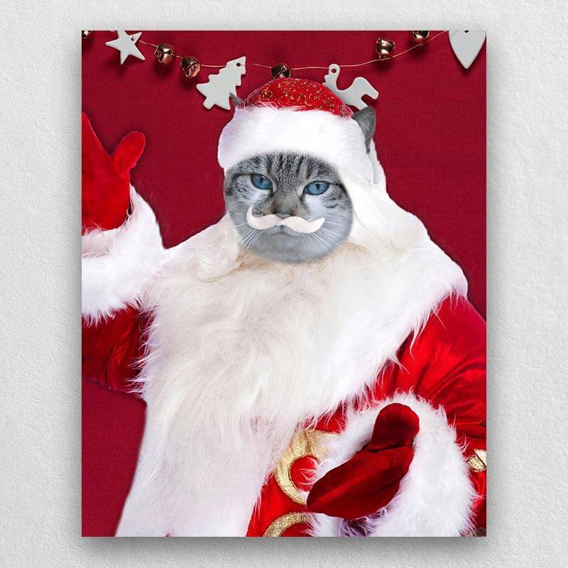 Santa Pet Christmas Portraits Best Pet Art