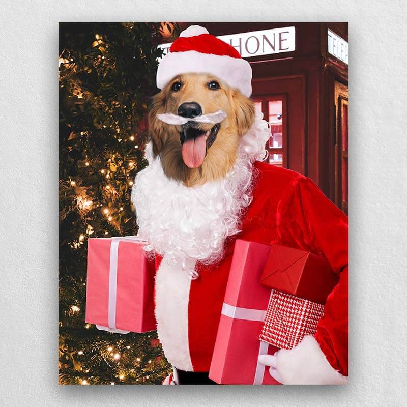 Christmas Dog Portraits Cat Portrait Gift