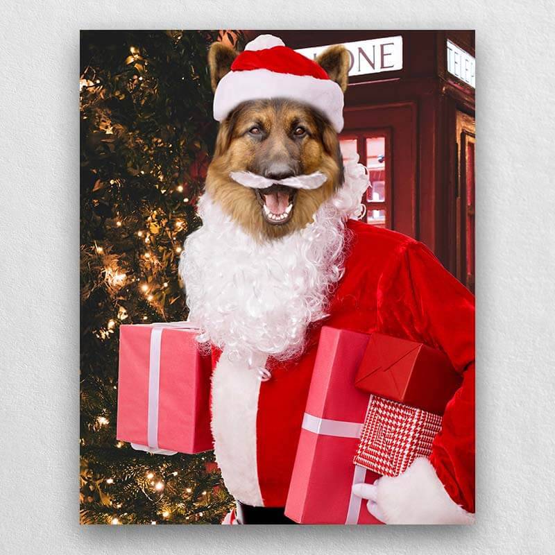 Christmas Dog Portraits Cat Portrait Gift