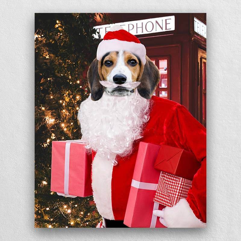 Christmas Dog Portraits Cat Portrait Gift