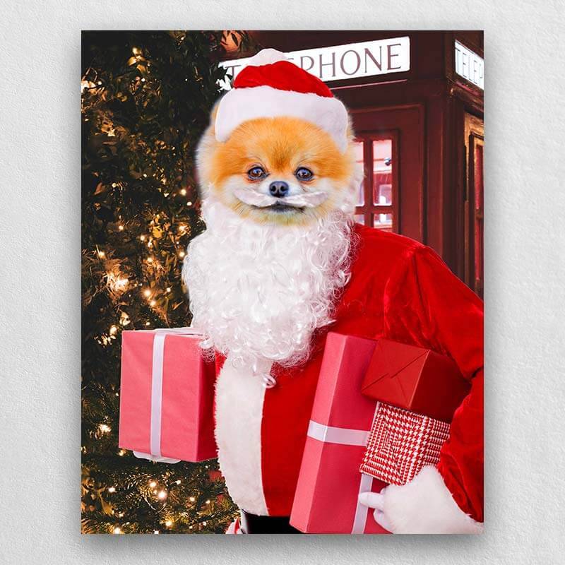 Christmas Dog Portraits Cat Portrait Gift