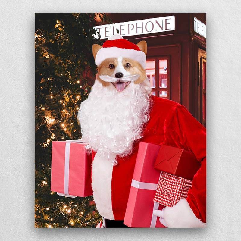 Christmas Dog Portraits Cat Portrait Gift