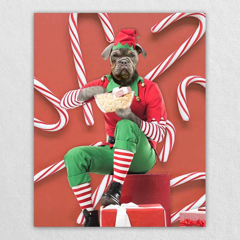 Holiday Pet Portraits Funny Pet Canvas