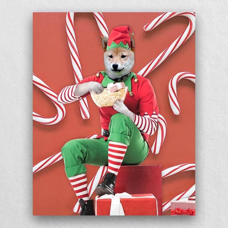 Holiday Pet Portraits Funny Pet Canvas