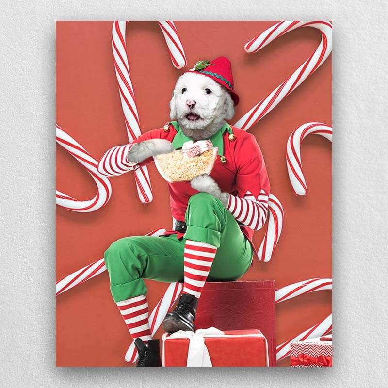 Holiday Pet Portraits Funny Pet Canvas