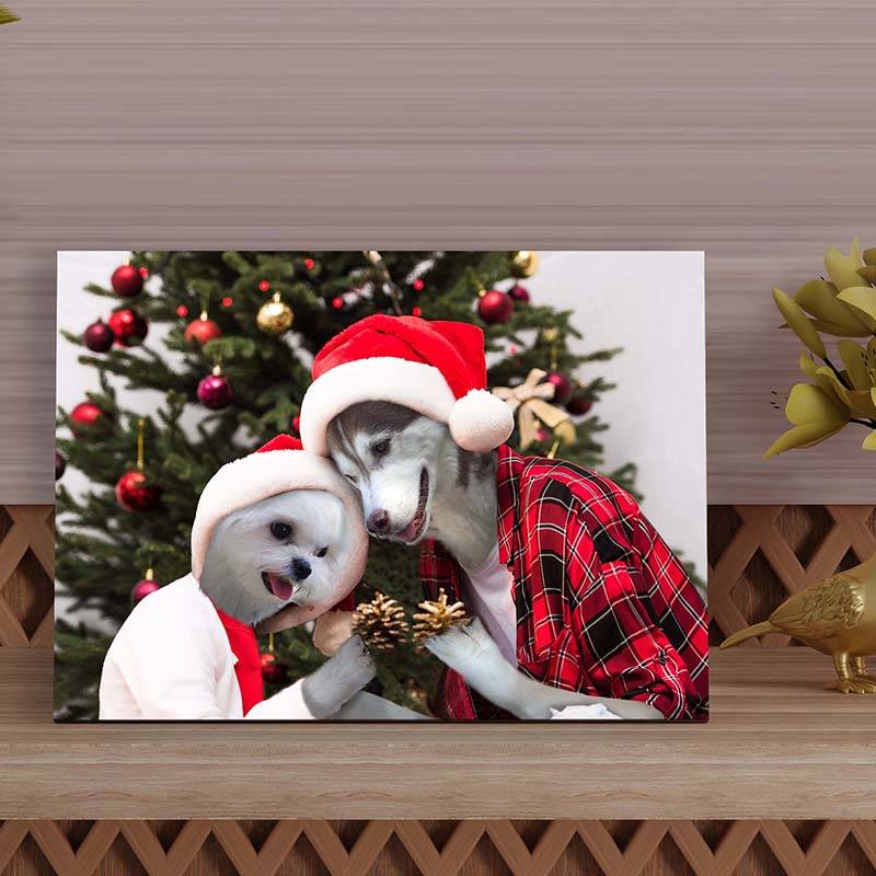 Cat Dog Pet Christmas Portraits Gift