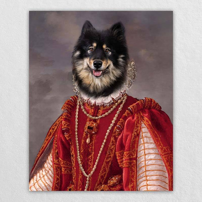 Young Queen Custom Renaissance Pet Portraits