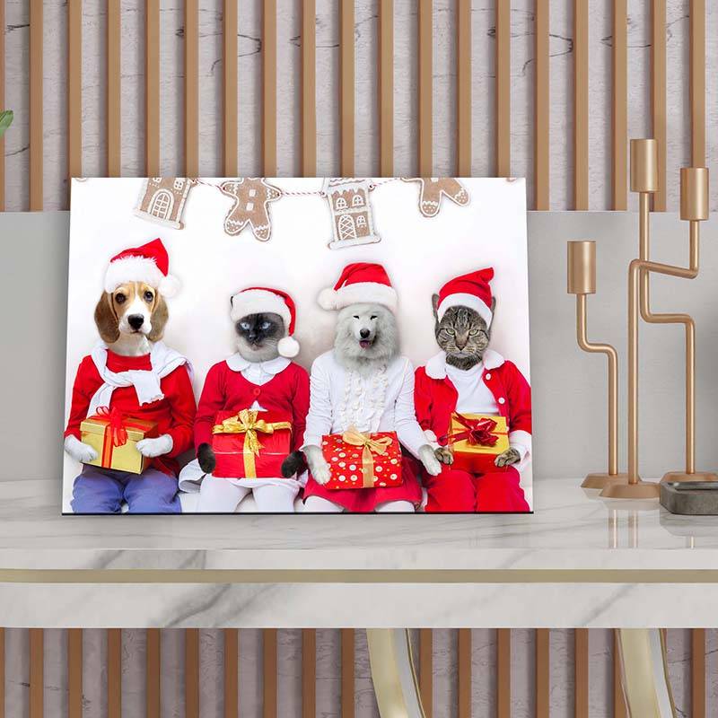 Christmas Dog Painting Art Of Pet