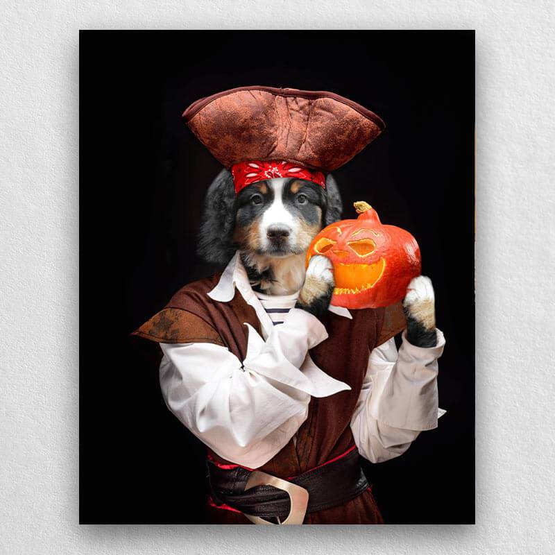 Pirate Pet Portrait Funny Dog Art Prints