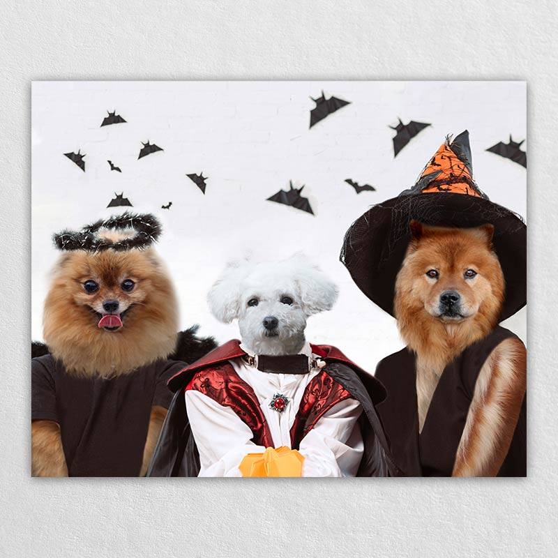 Pet Painting In Scary Yet Elegant Halloween Costumes