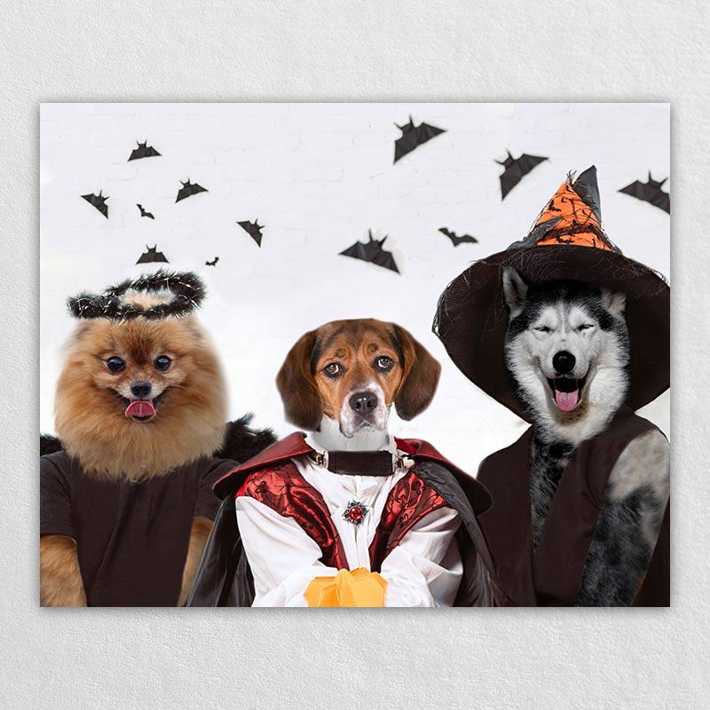 Pet Painting In Scary Yet Elegant Halloween Costumes