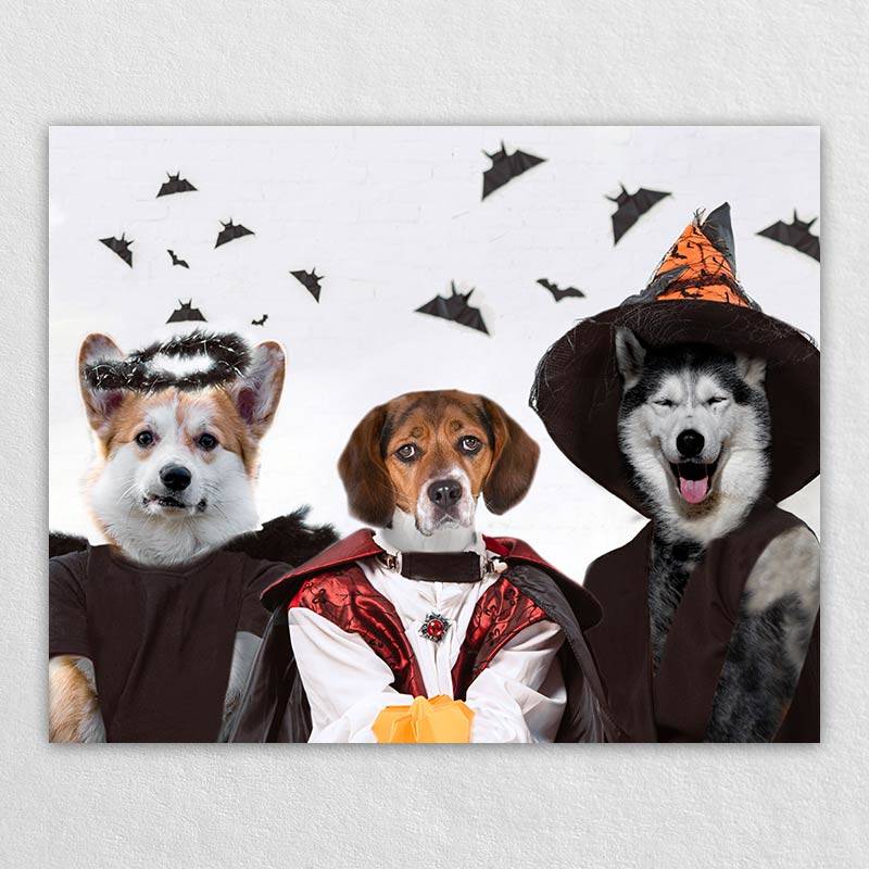 Pet Painting In Scary Yet Elegant Halloween Costumes