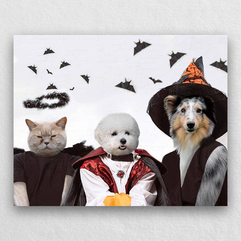 Pet Painting In Scary Yet Elegant Halloween Costumes