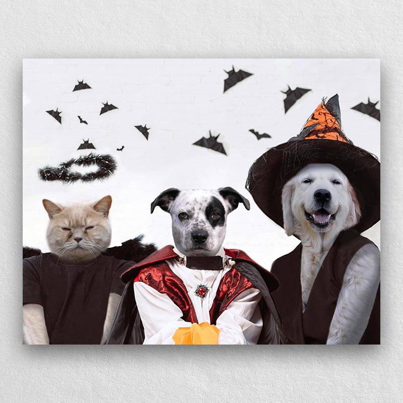 Pet Painting In Scary Yet Elegant Halloween Costumes