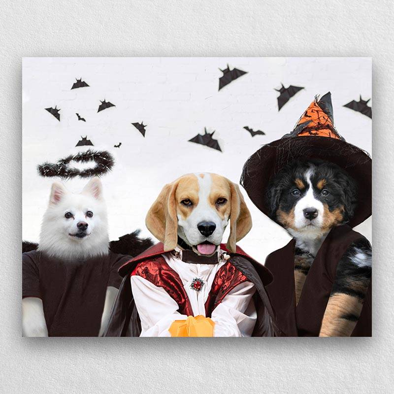 Pet Painting In Scary Yet Elegant Halloween Costumes