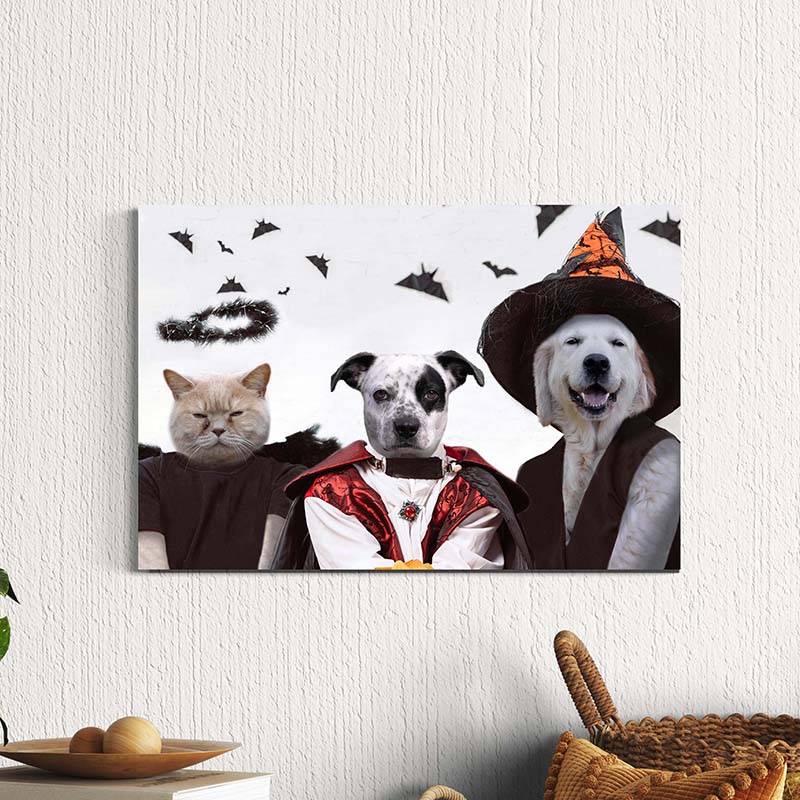 Pet Painting In Scary Yet Elegant Halloween Costumes