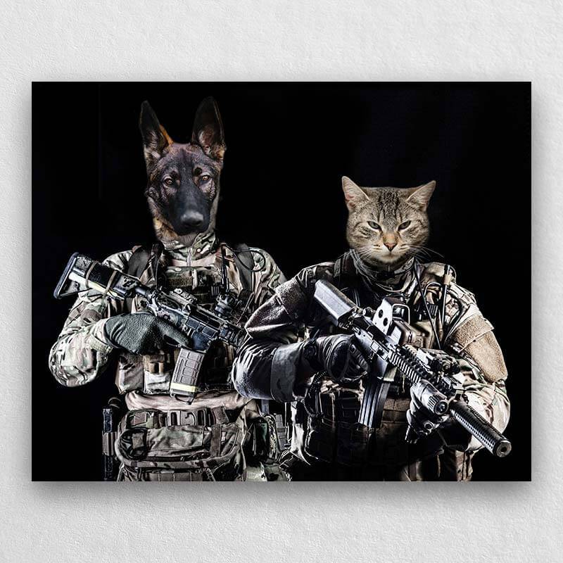 Your Pets As Special Forces Soldiers Painting