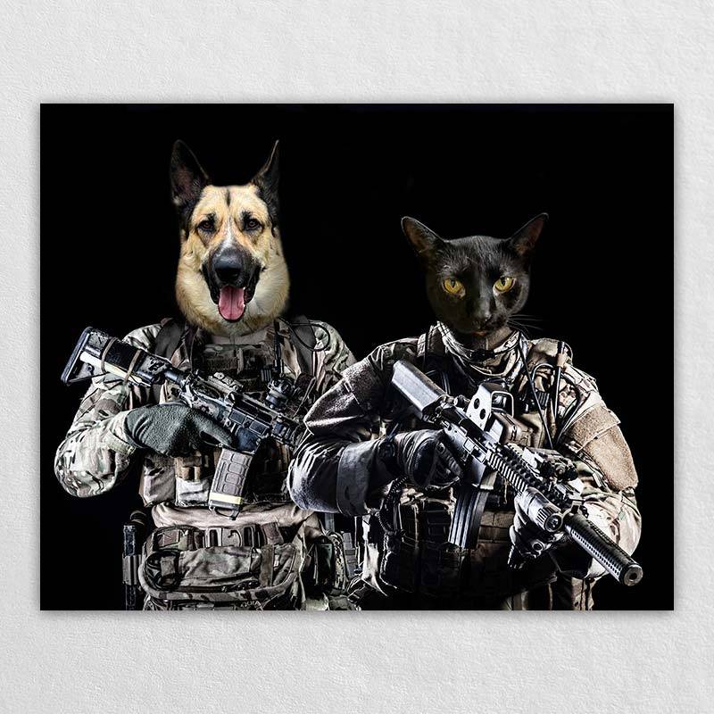 Your Pets As Special Forces Soldiers Painting