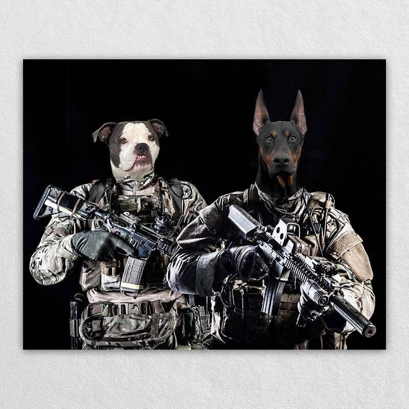 Your Pets As Special Forces Soldiers Painting