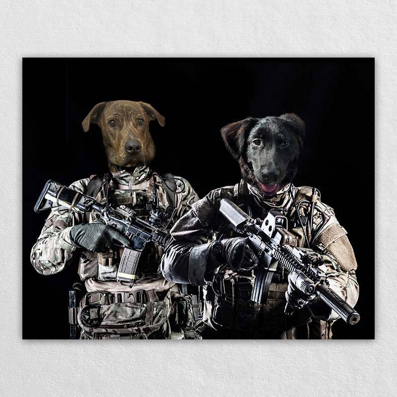 Your Pets As Special Forces Soldiers Painting