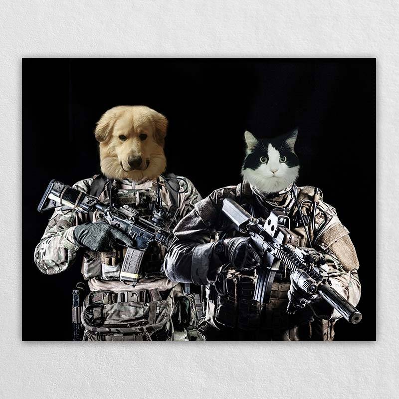 Your Pets As Special Forces Soldiers Painting