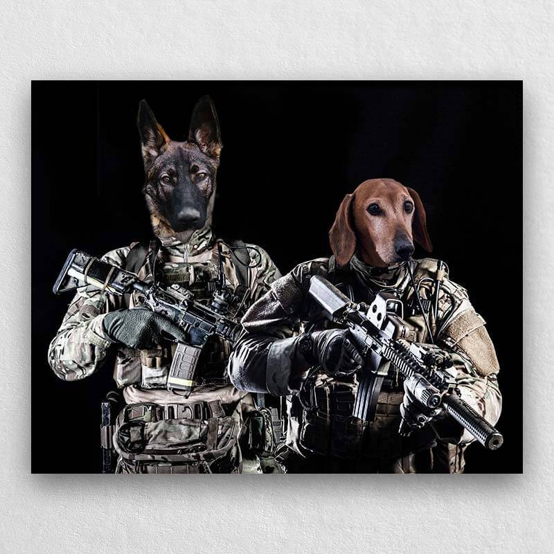 Your Pets As Special Forces Soldiers Painting