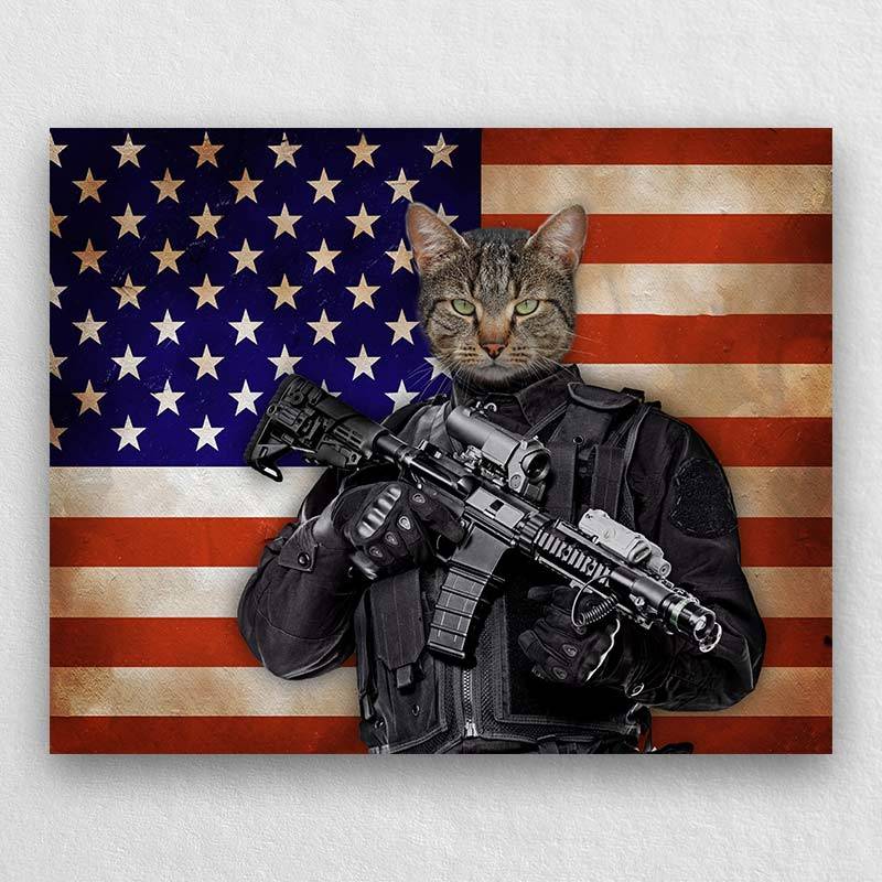 The U.S. Military Soldier Portrait Of Your Pet