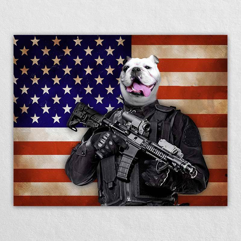 The U.S. Military Soldier Portrait Of Your Pet