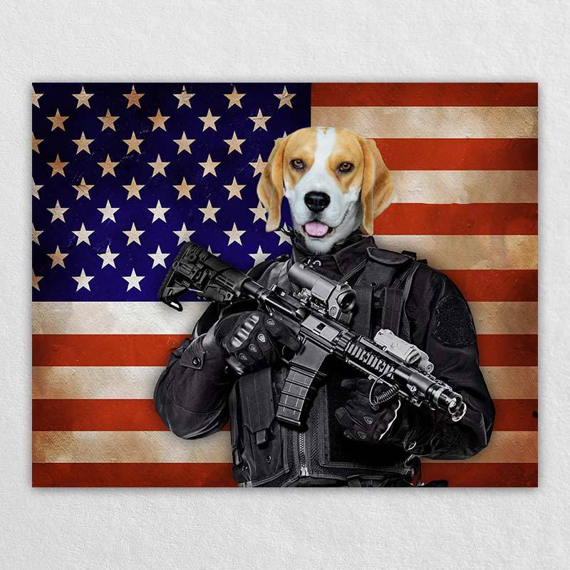 The U.S. Military Soldier Portrait Of Your Pet