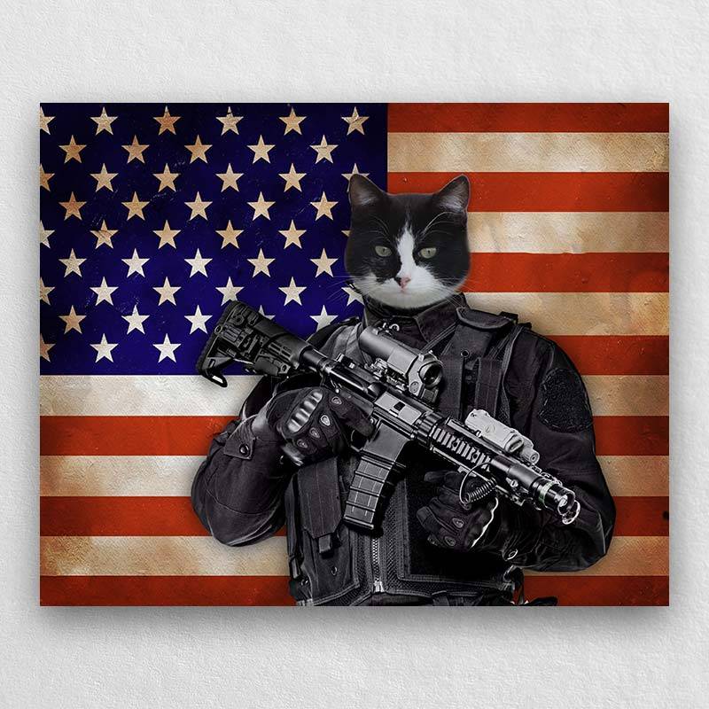 The U.S. Military Soldier Portrait Of Your Pet