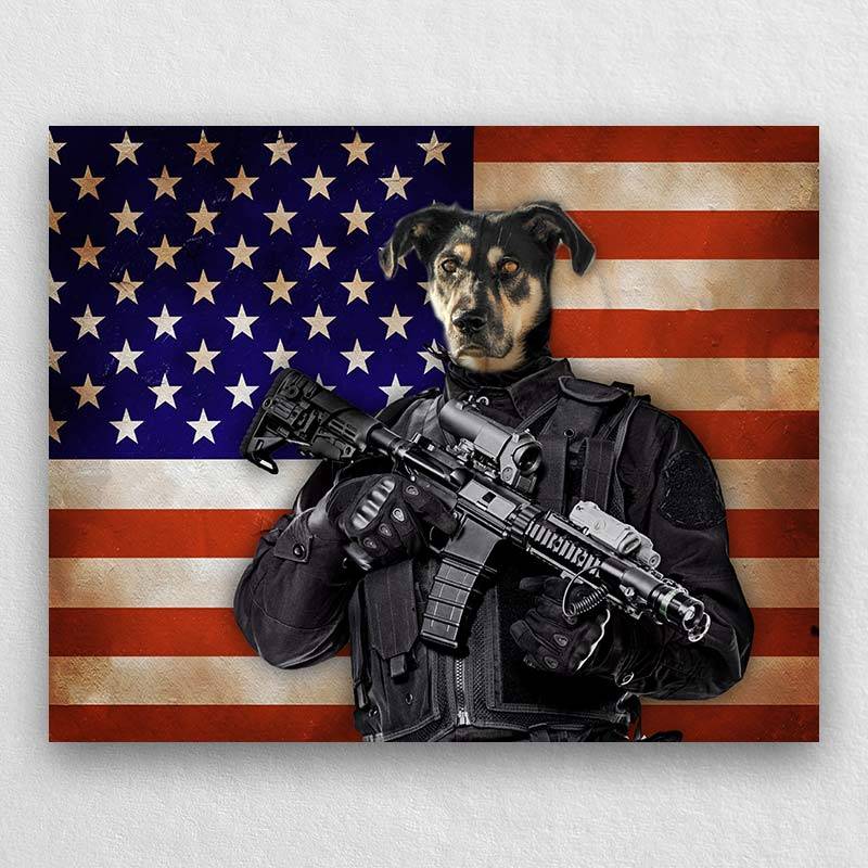 The U.S. Military Soldier Portrait Of Your Pet