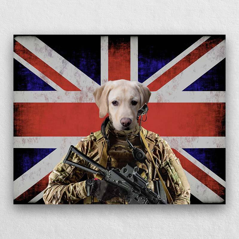 Pets As The U.K. Military Soldier Portraits