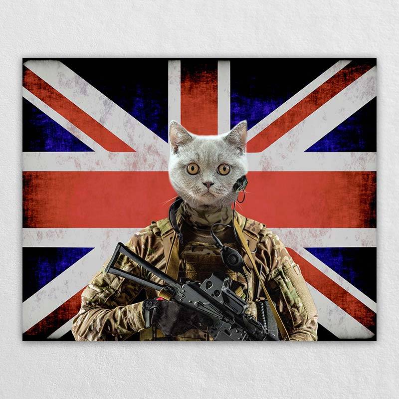 Pets As The U.K. Military Soldier Portraits