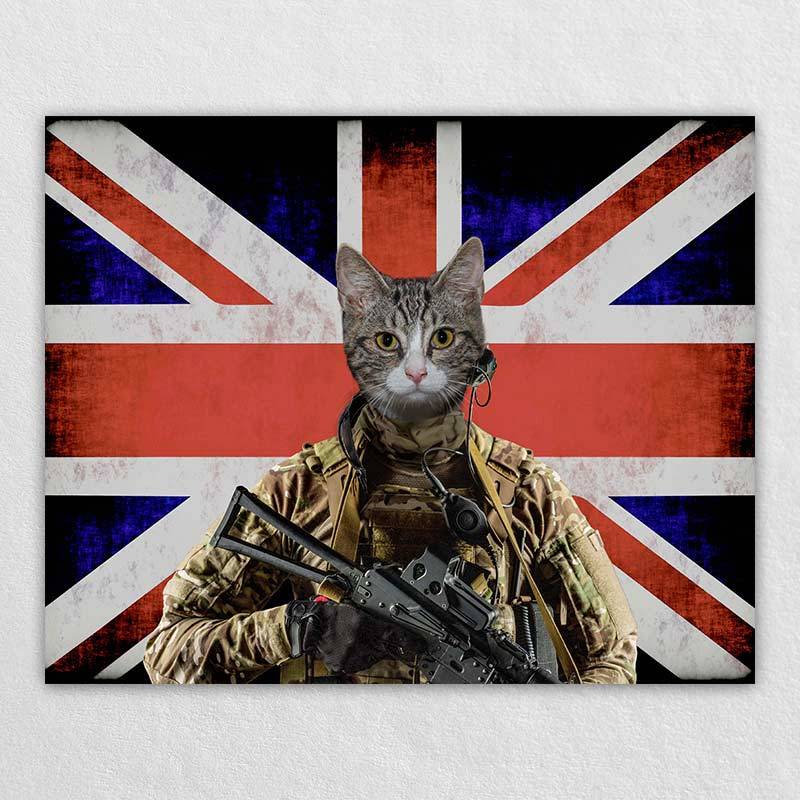 Pets As The U.K. Military Soldier Portraits