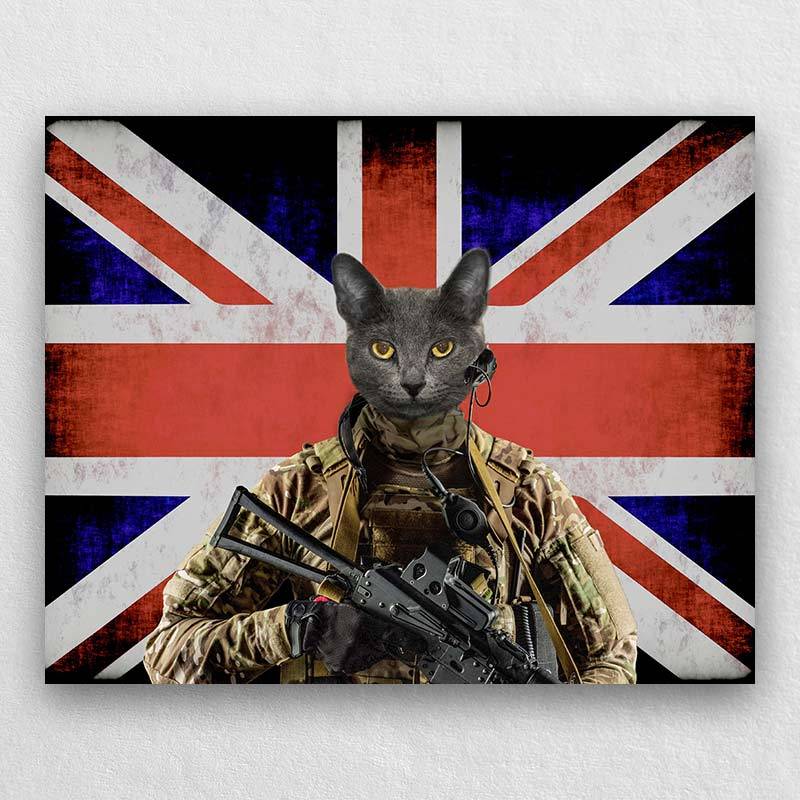 Pets As The U.K. Military Soldier Portraits