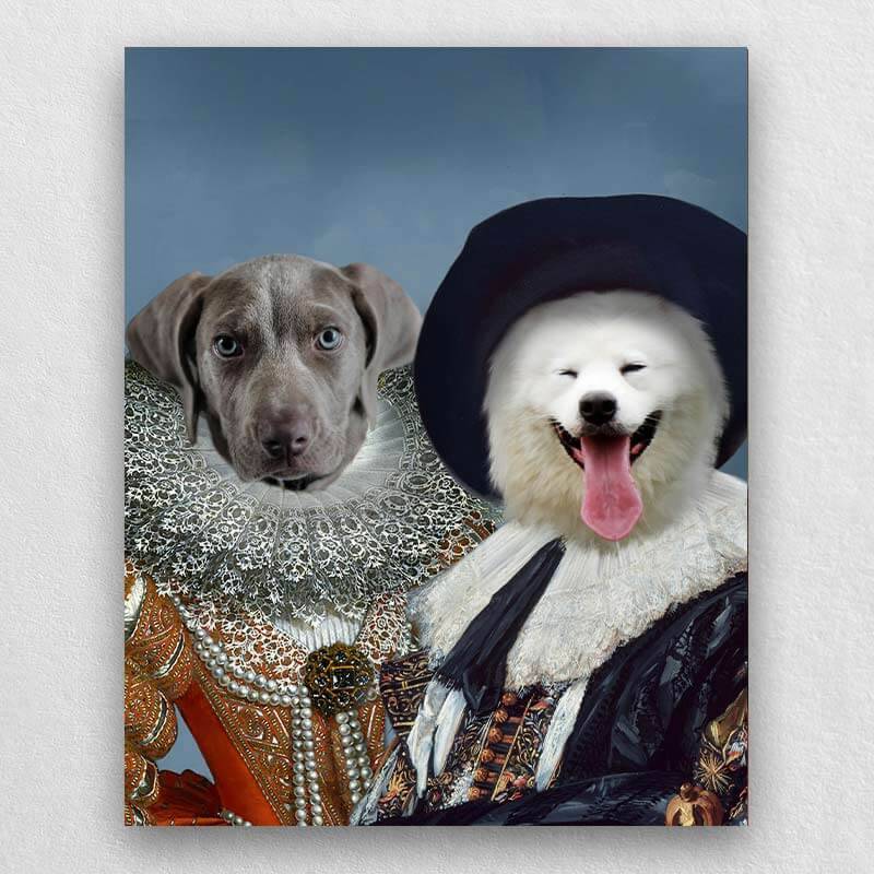 Royal Queen And Cavalier Portraits Of Pets