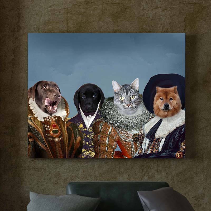 Upper Class Pets In One Portrait