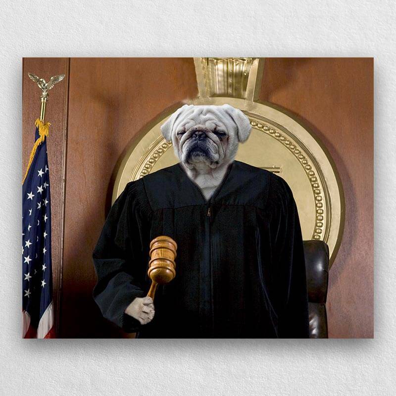 The Judge Of Justice Pet Portrait Art