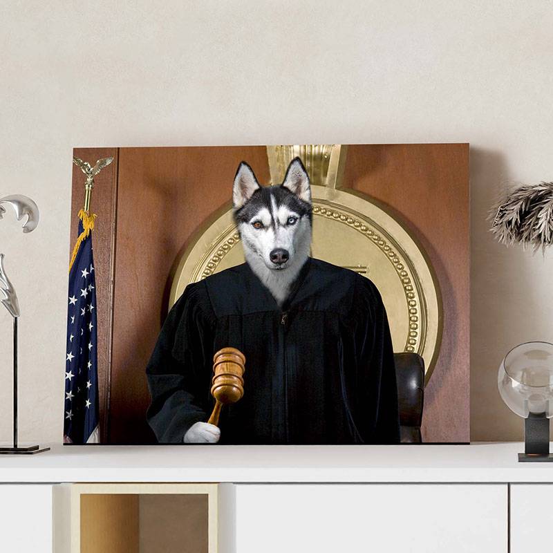 The Judge Of Justice Pet Portrait Art