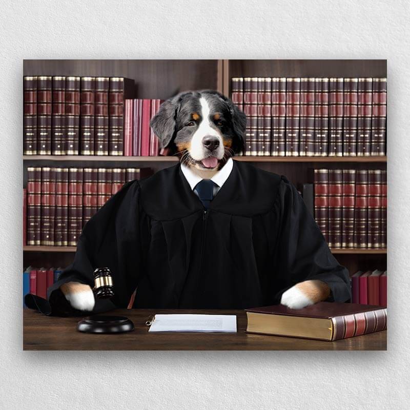 Your Pet In A Knowledgeable Judge Robe Painting