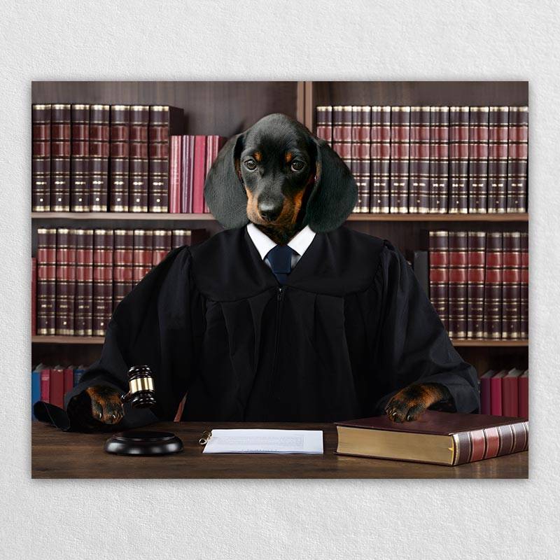 Your Pet In A Knowledgeable Judge Robe Painting