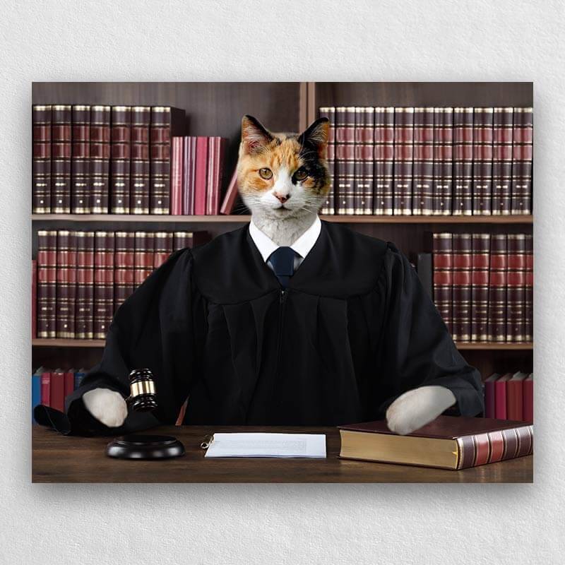 Your Pet In A Knowledgeable Judge Robe Painting