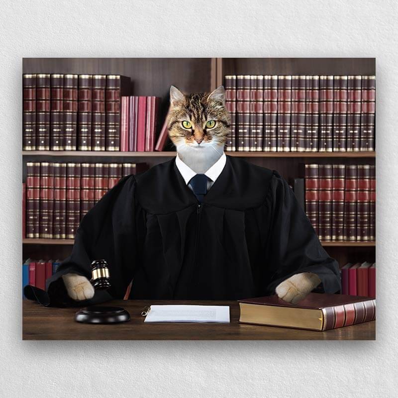 Your Pet In A Knowledgeable Judge Robe Painting