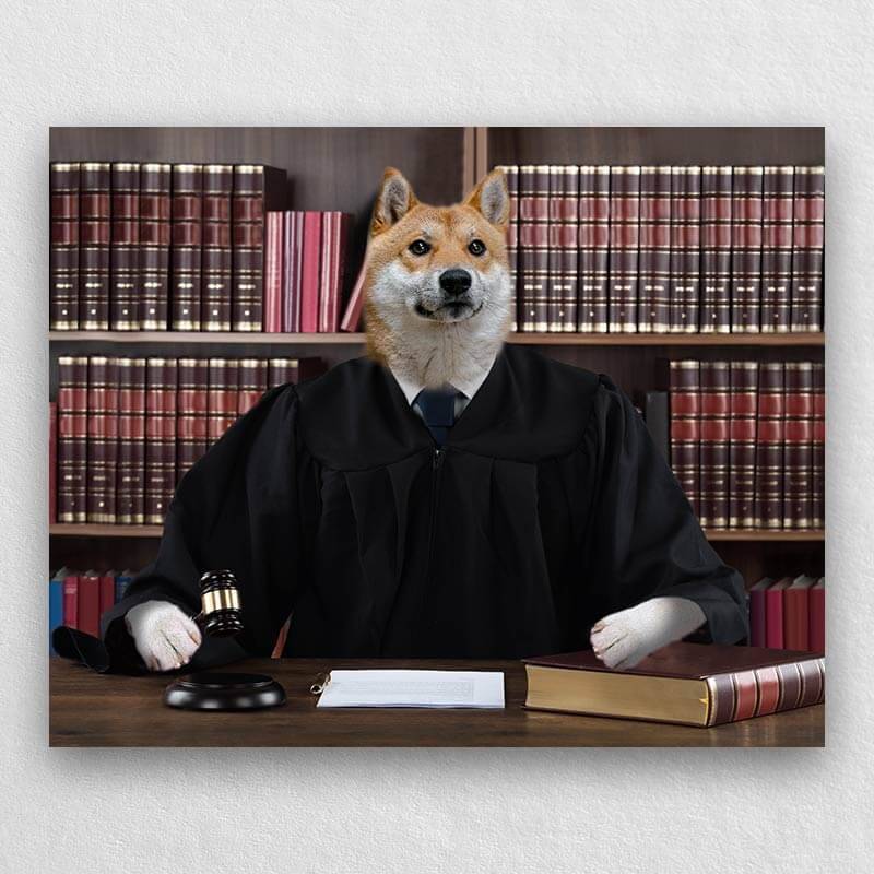 Your Pet In A Knowledgeable Judge Robe Painting