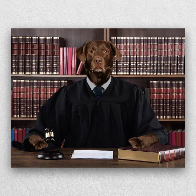 Your Pet In A Knowledgeable Judge Robe Painting