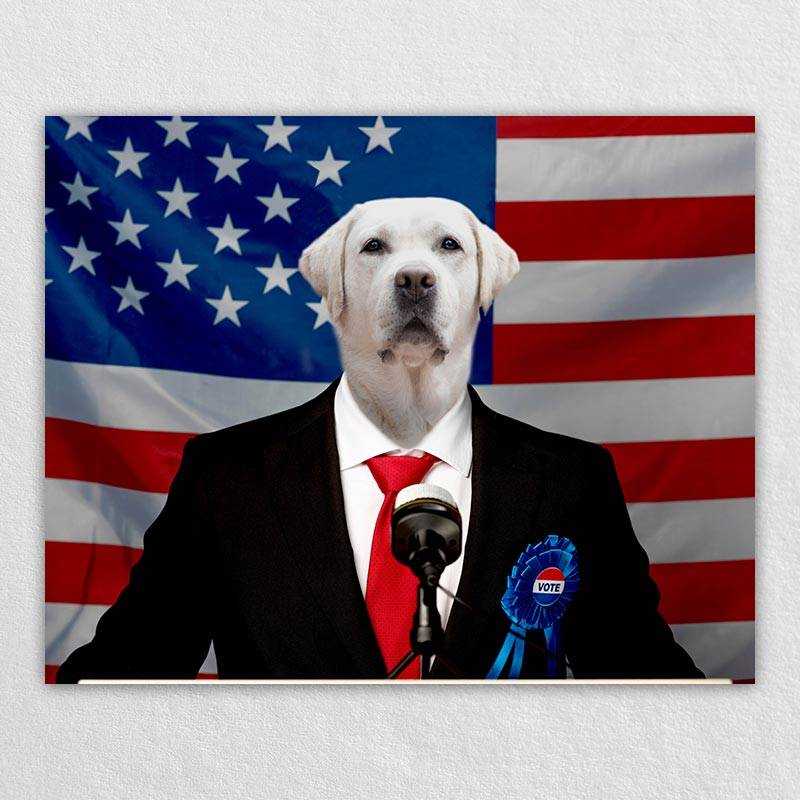 Your Pet Giving The President Speech Painting