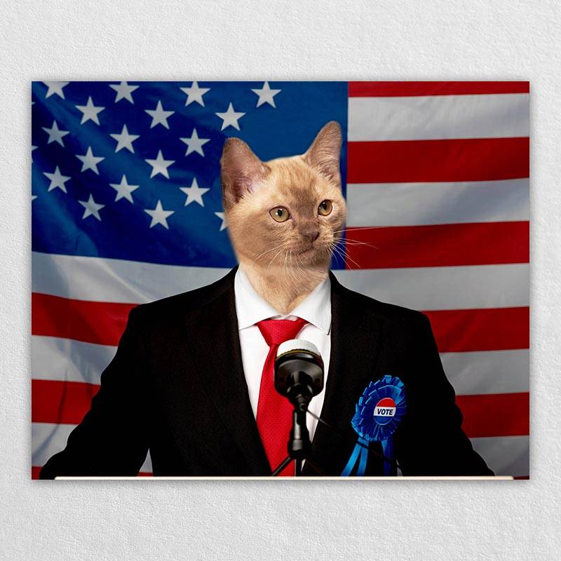 Your Pet Giving The President Speech Painting