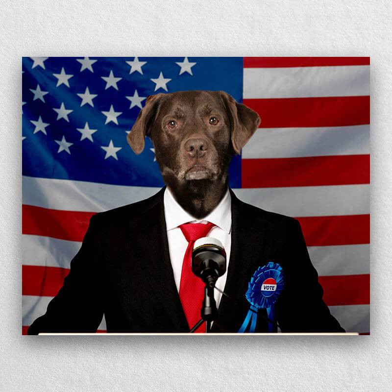 Your Pet Giving The President Speech Painting