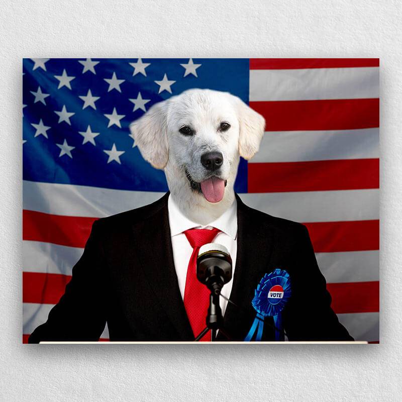 Your Pet Giving The President Speech Painting