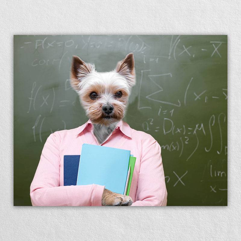 Paint Your Own Pet Into A Responsible Teacher Portrait